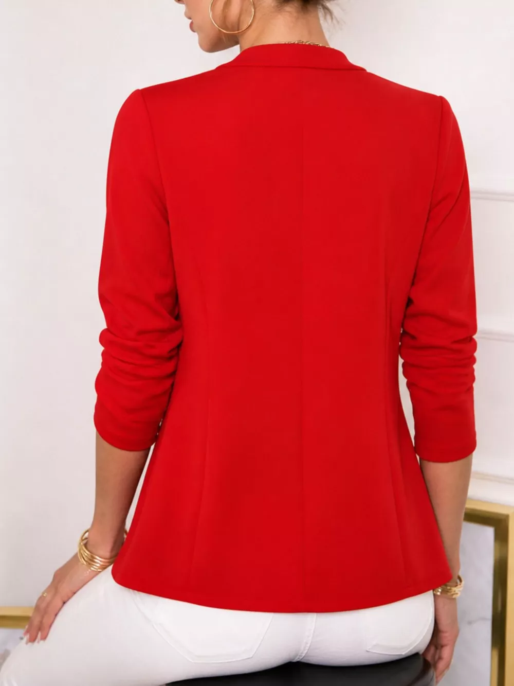 Open-Front Long Sleeve Blazer, image 11