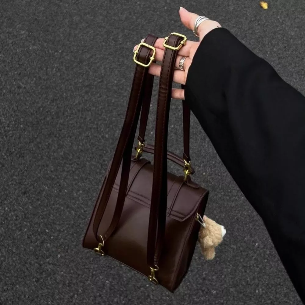 Vintage Style Leather Backpack Bag, image 4