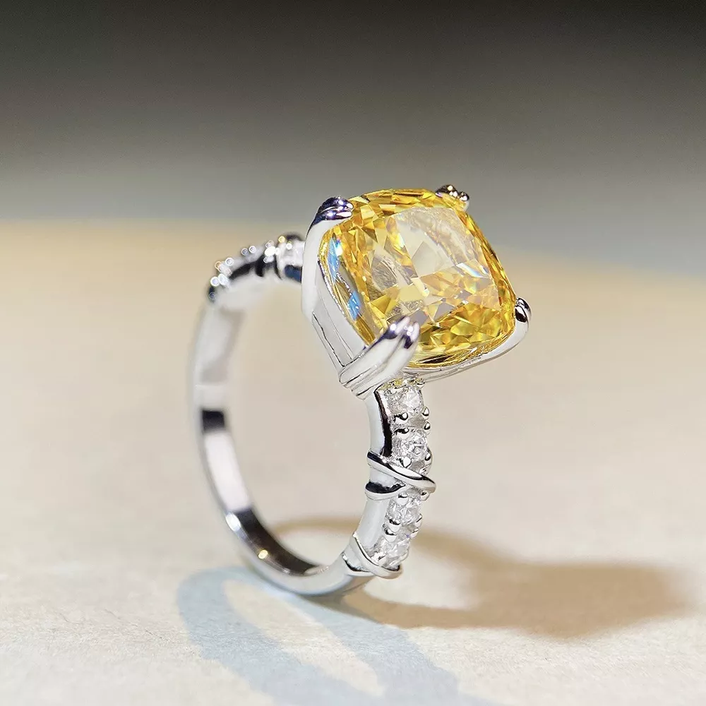 925 Sterling Silver Zircon Geometric Ring, image 7