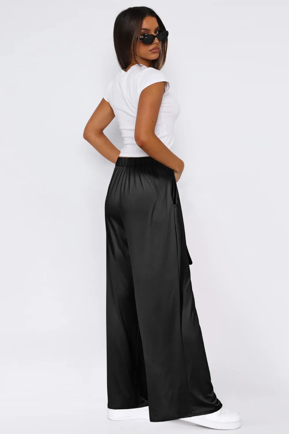 Tied Pocketed Wide Leg Pants, image 8