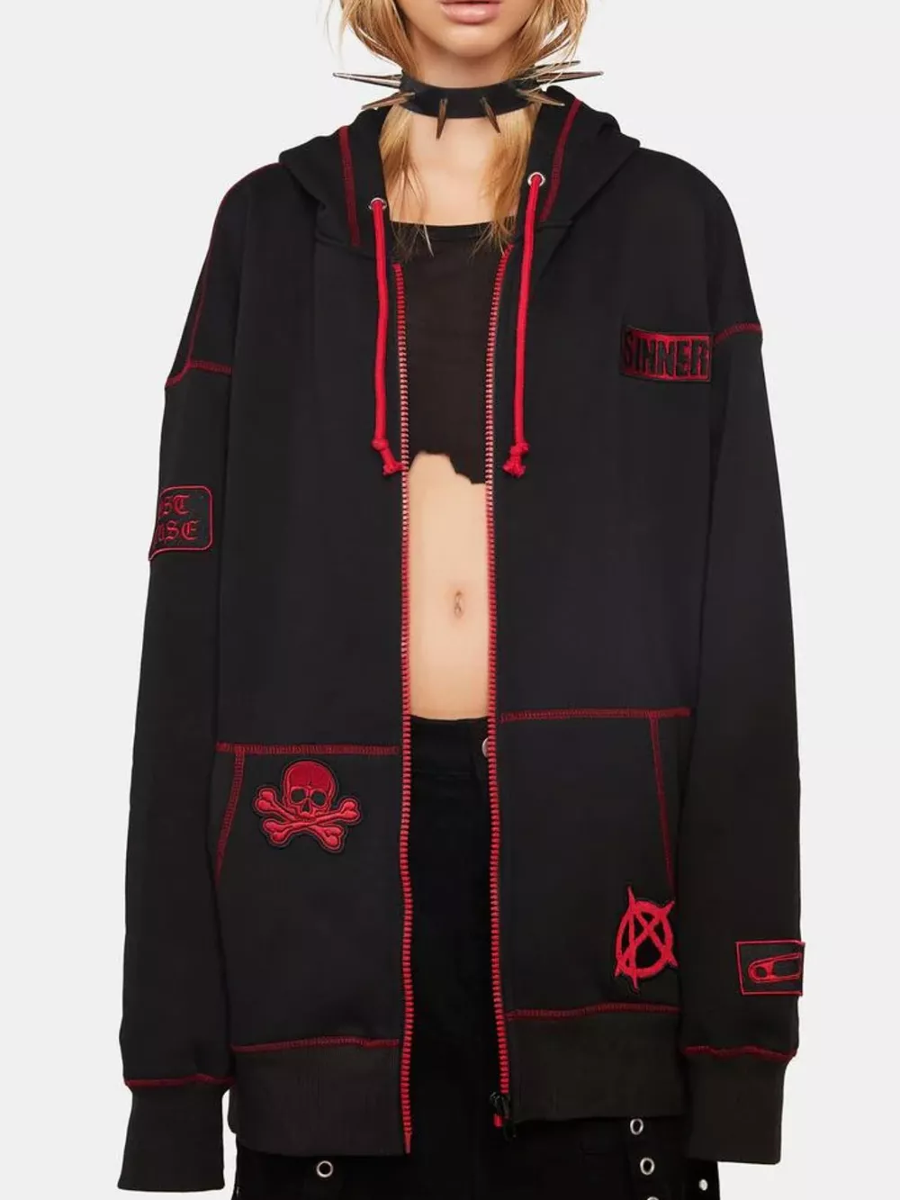 Halloween Zip-Up Drawstring Hoodie, image 13