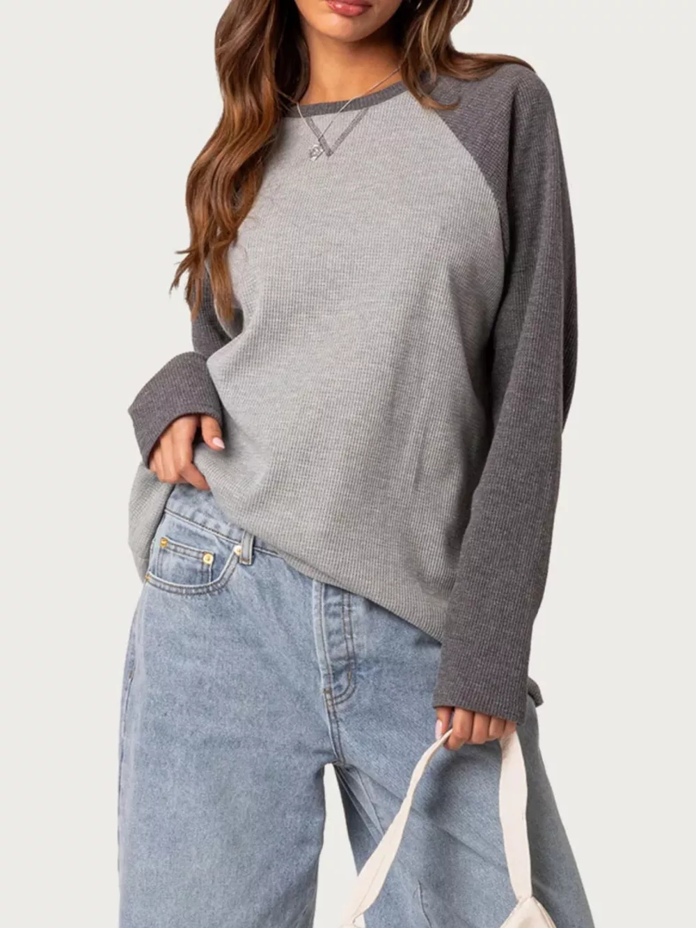 Color-Block Raglan Long Sleeve T-Shirt, image 8