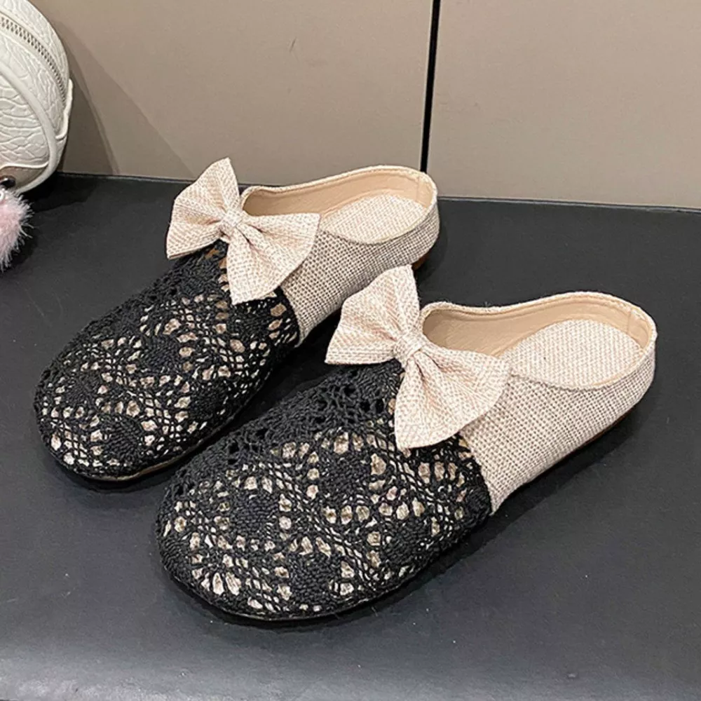 Round Toe Bow Slip-Ons, image 4