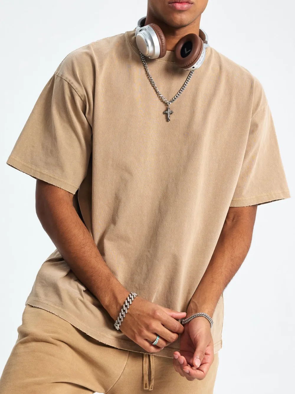 Men's Casual Oversized Cotton T-Shirt, image 13