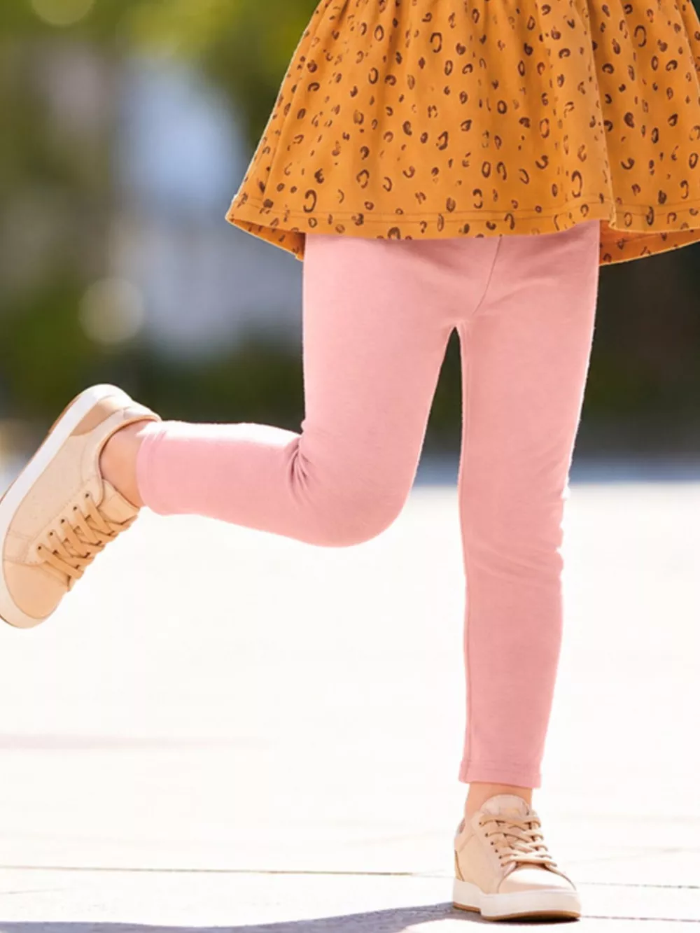 Children's Bunny Leopard Peplum Top and Leggings Set, image 3