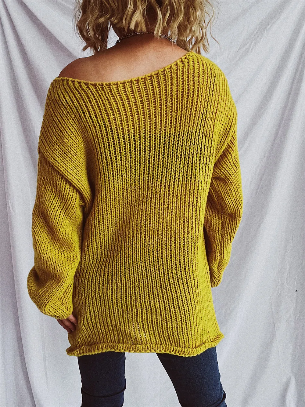 Boat Neck Dropped Shoulder Sweater, image 13
