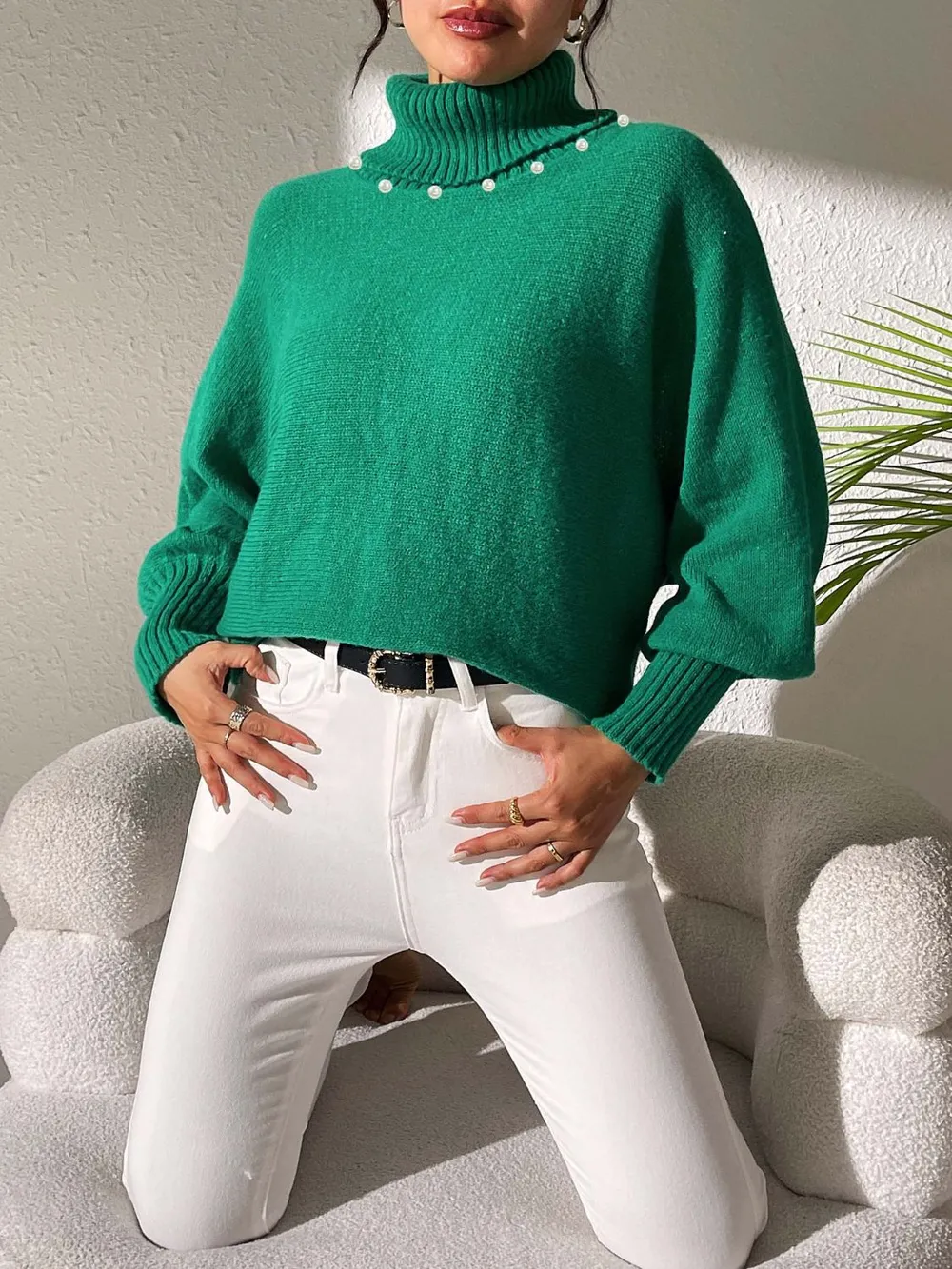 Turtleneck Long Sleeve Sweater, image 19