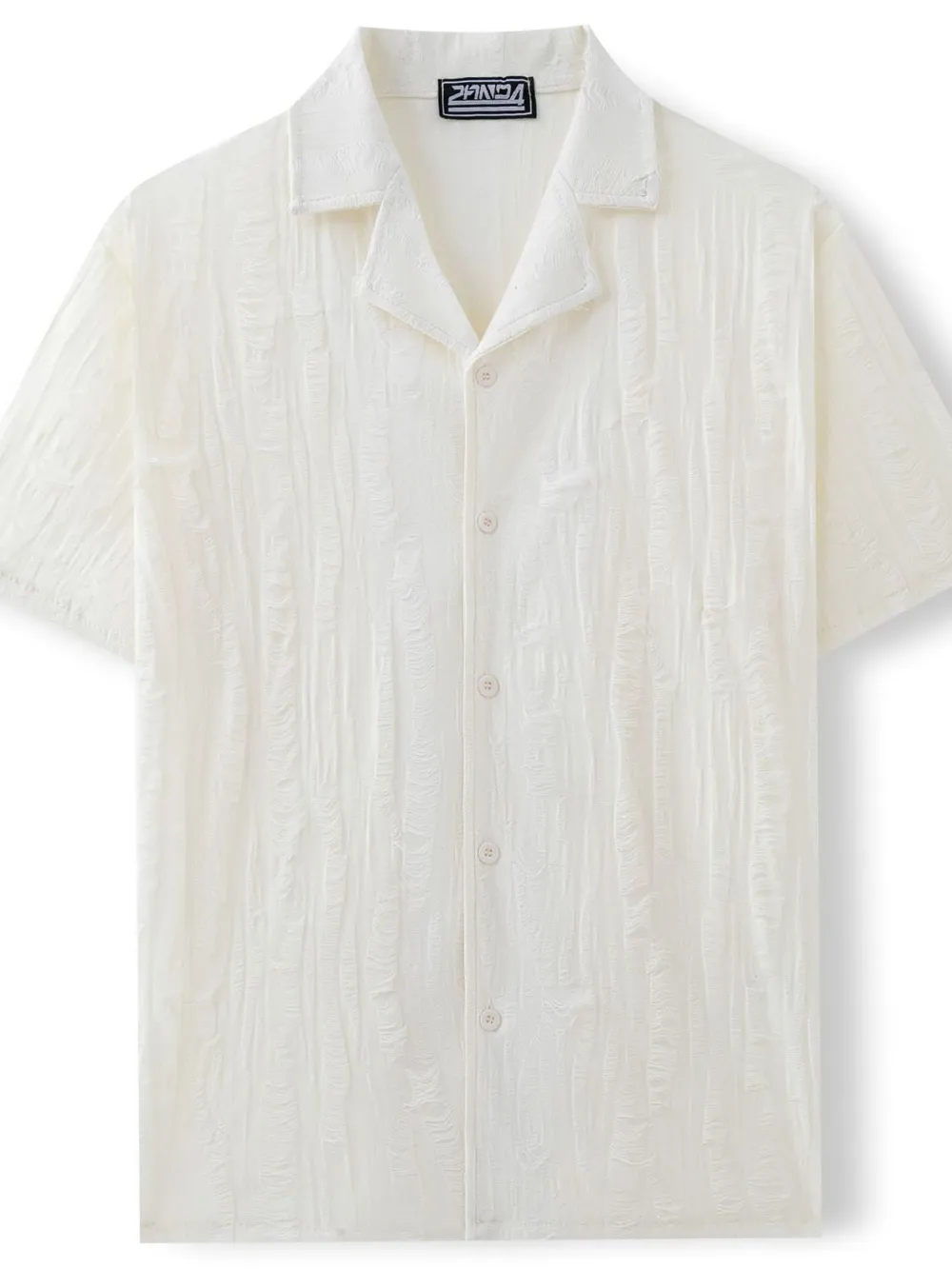 Men's Plus Size Collared Neck Short Sleeve Shirt, image 4