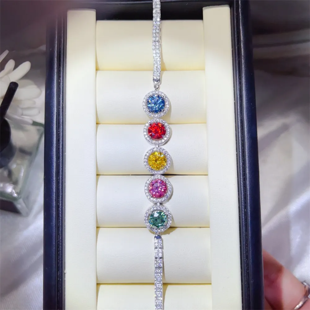 5 Carat 925 Sterling Silver Moissanite Bracelet, image 4
