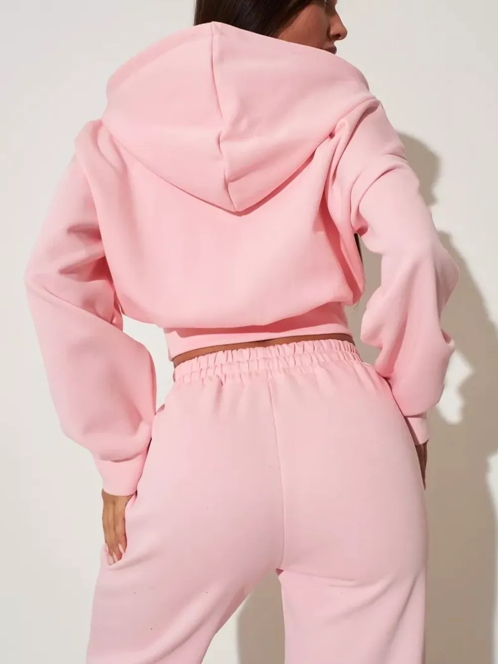 Zip-Up Hoodie and Wide-Leg Pants Set, image 31