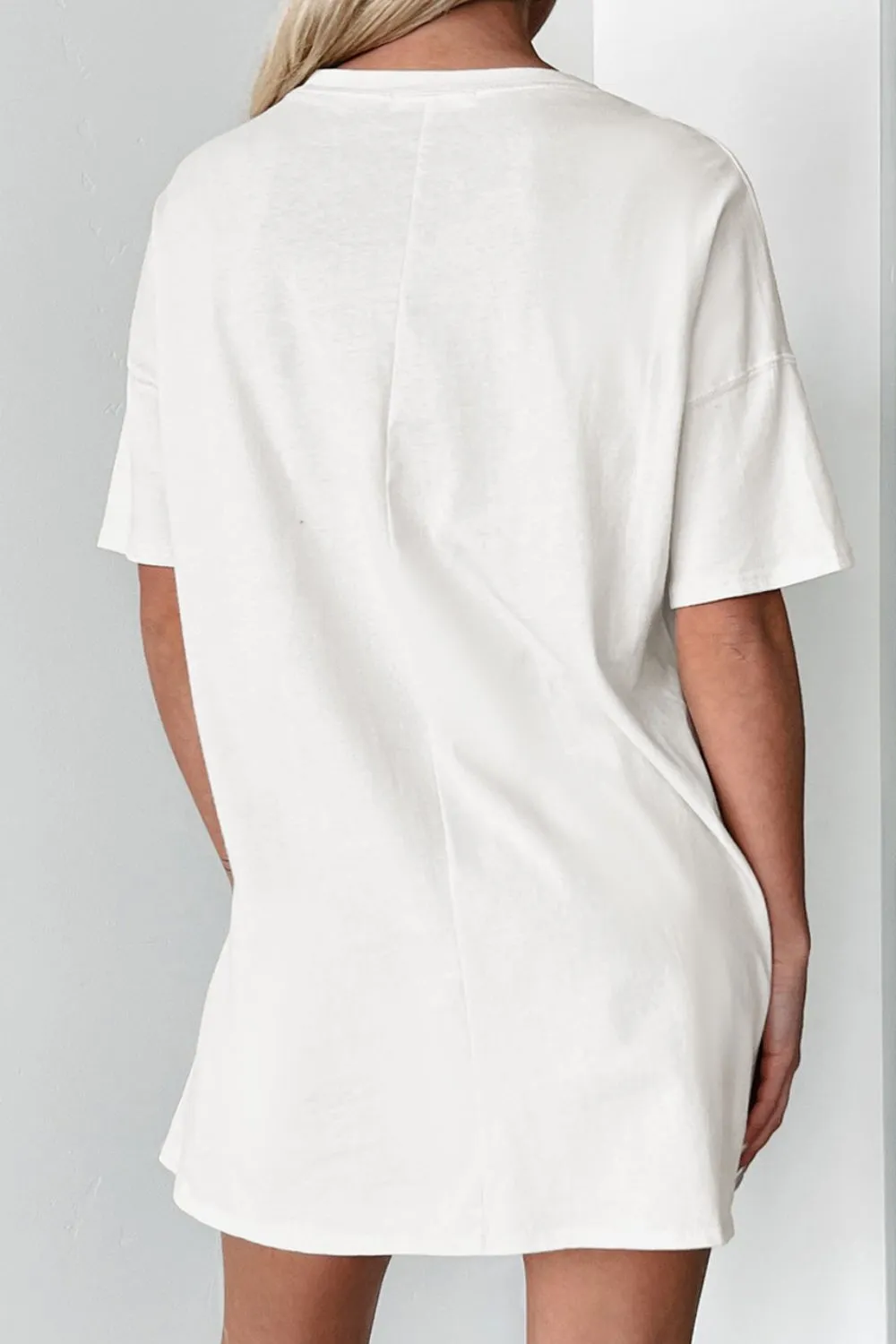 Flower Graphic Round Neck Short Sleeve T-Shirt, image 2