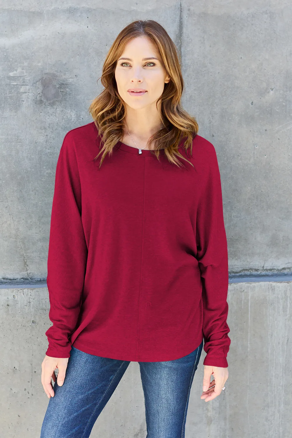 Full Size Round Neck Long Sleeve T-Shirt, image 9