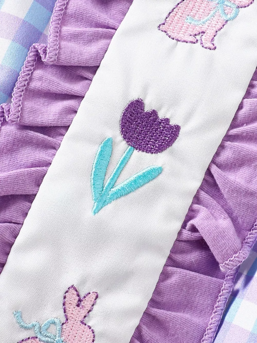 Children's Ruffle Trim Short Sleeve One-Piece, image 9