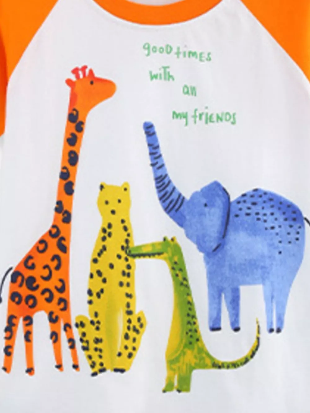 Children's Animal Print Tee & Plaid Shorts Set, image 4