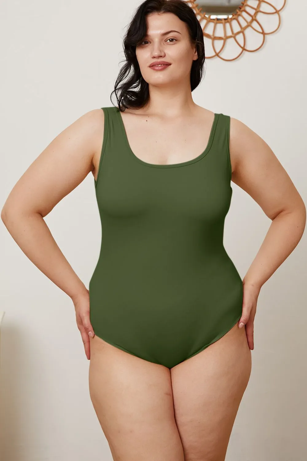 Full Size Square Neck Sleeveless Bodysuit, image 2