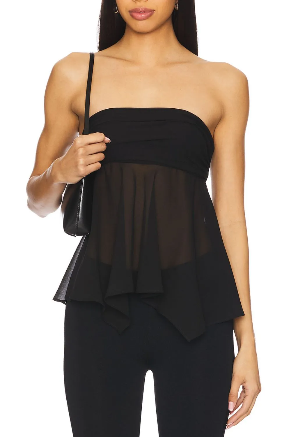 Solid Color Tube Top with Scarf, image 3