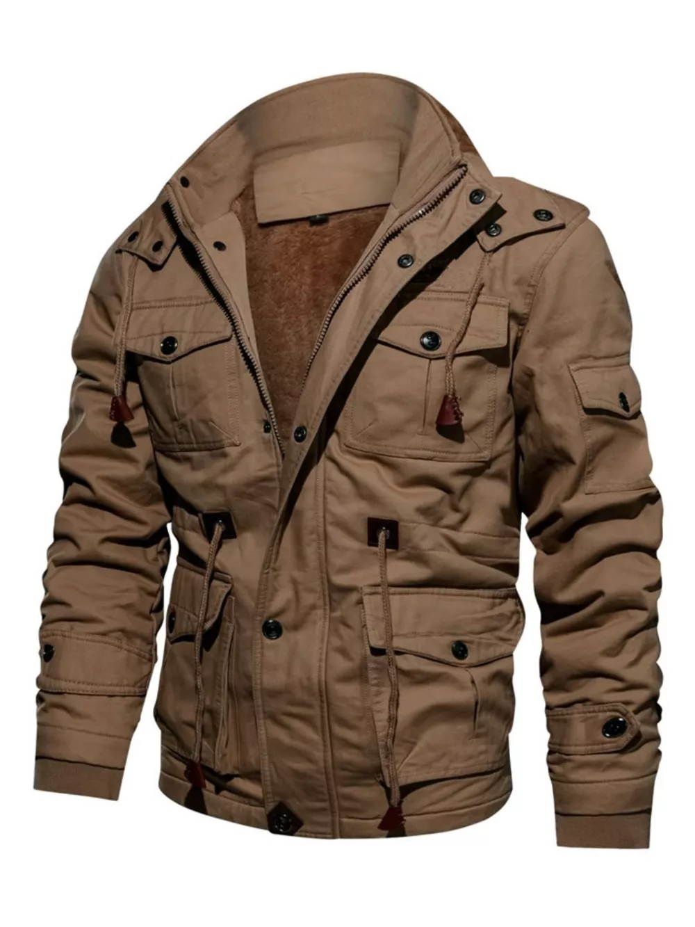 Men's Plus Size Zip Up Warm Winter Coat, image 5
