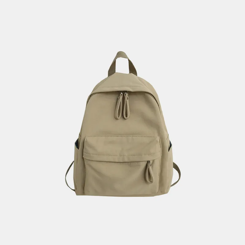 Zip Cotton Backpack Bag, image 2