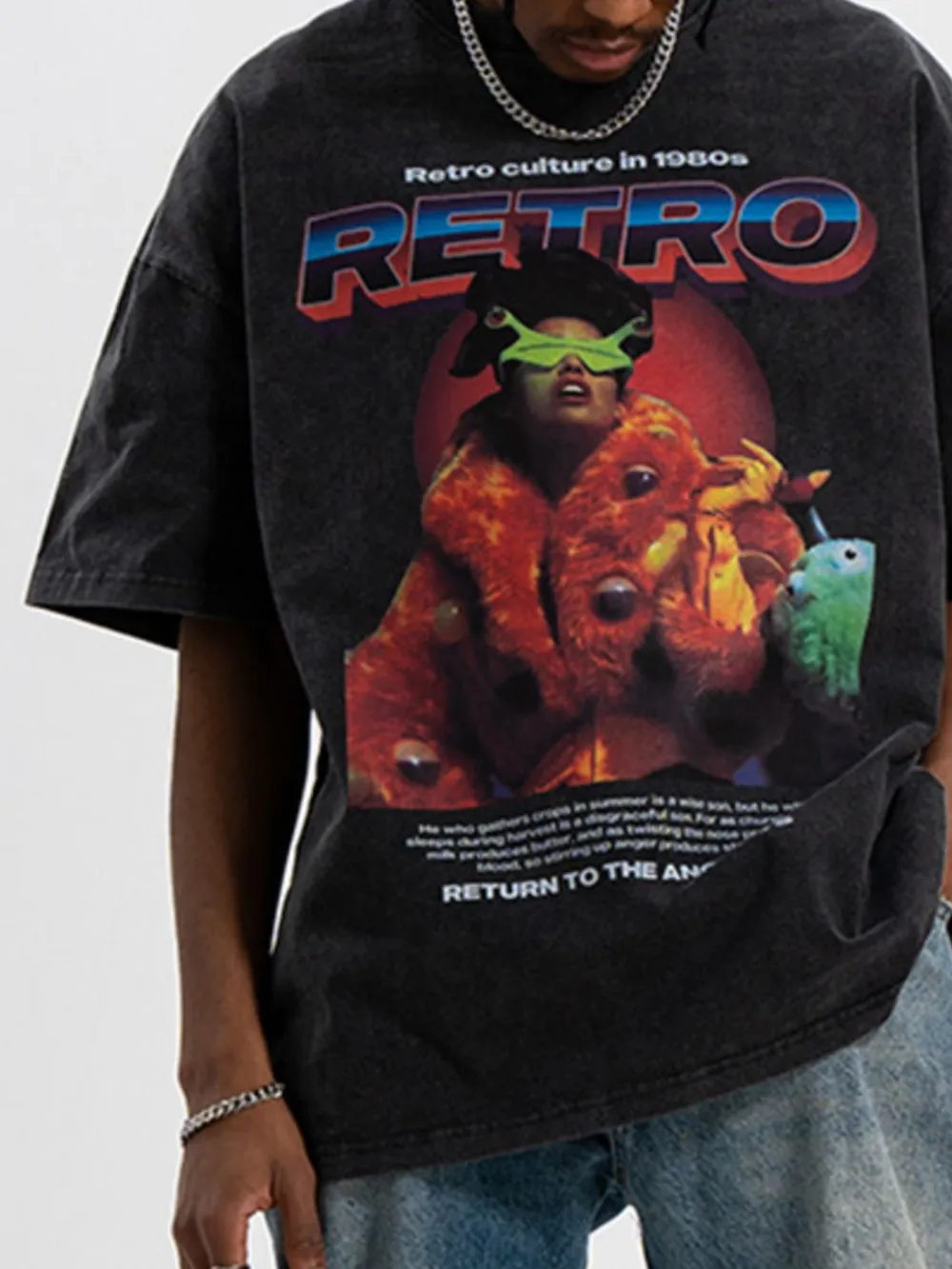 Men's Graphic Round Neck Half Sleeve T-Shirt, image 3