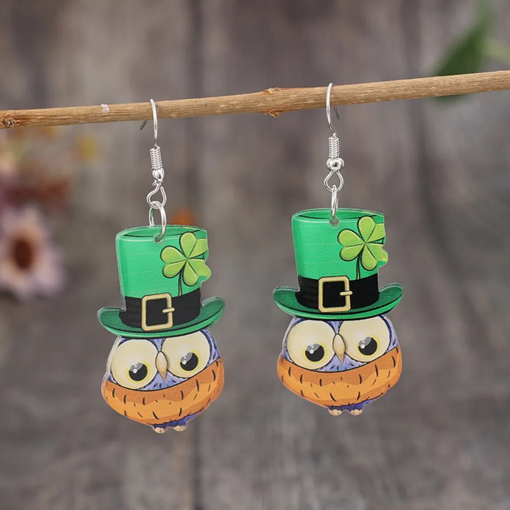 Owl Acrylic Dangle Earrings, image 4