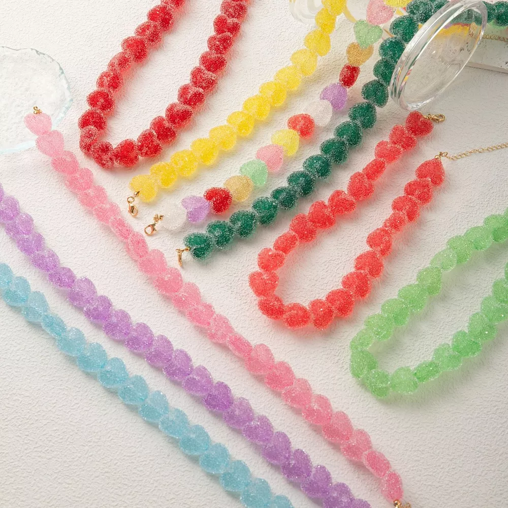 Colorful Resin Heart Necklace, image 13