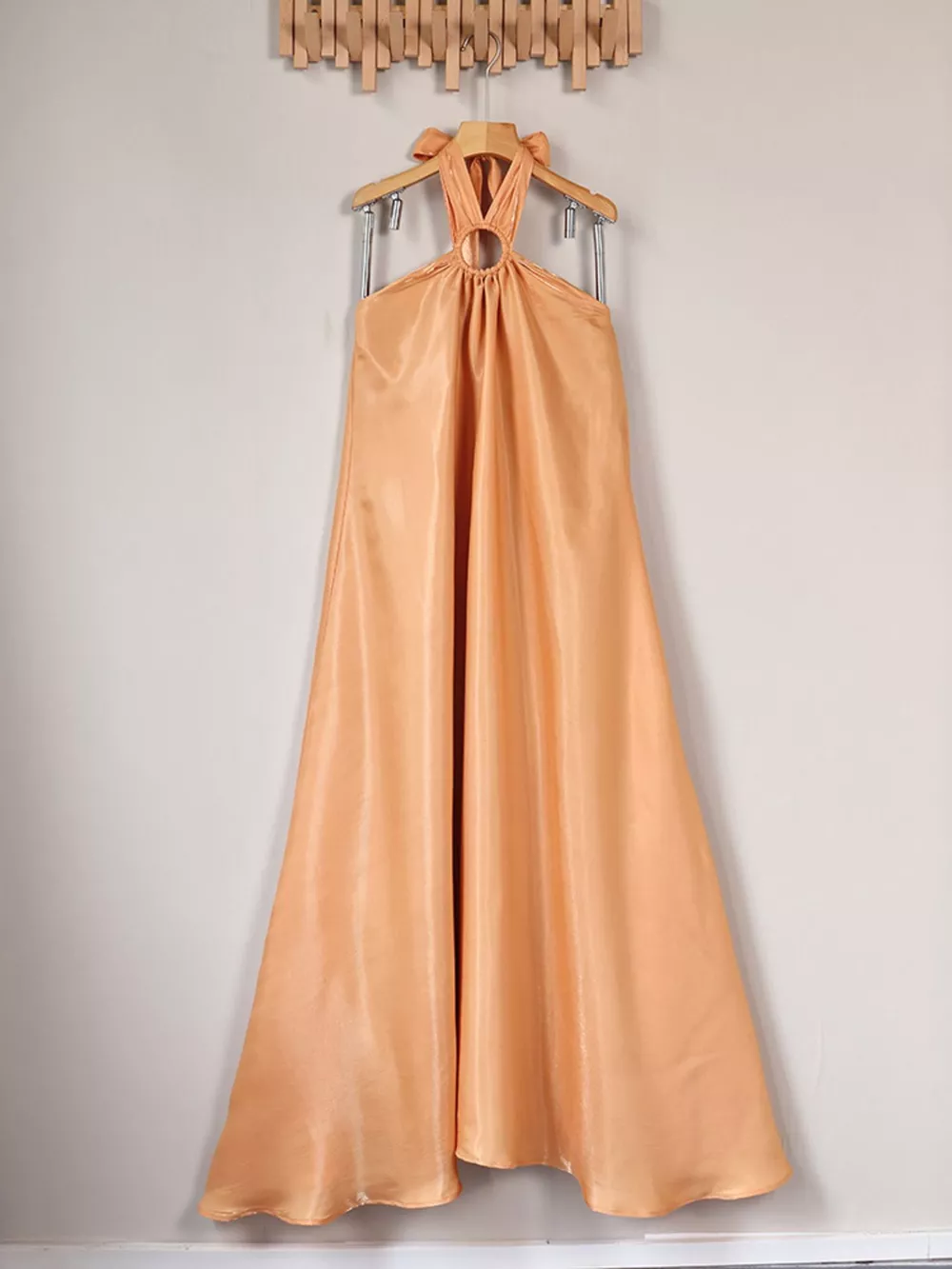 Halter Neck Maxi Dress with O-Ring Detail, image 5