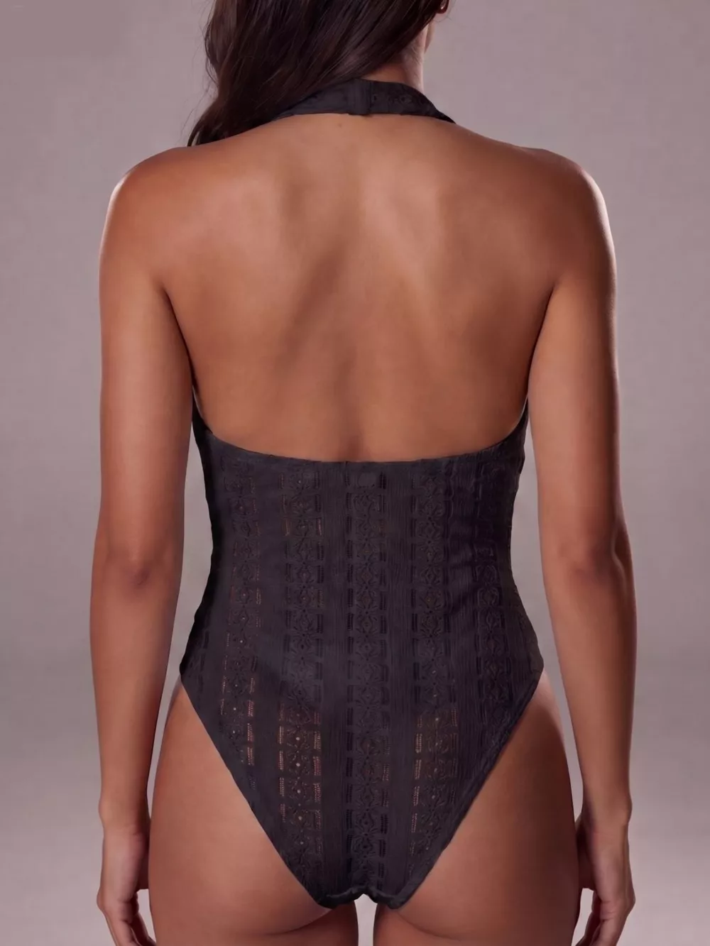 Halter Neck Twisted Front Bodysuit, image 7
