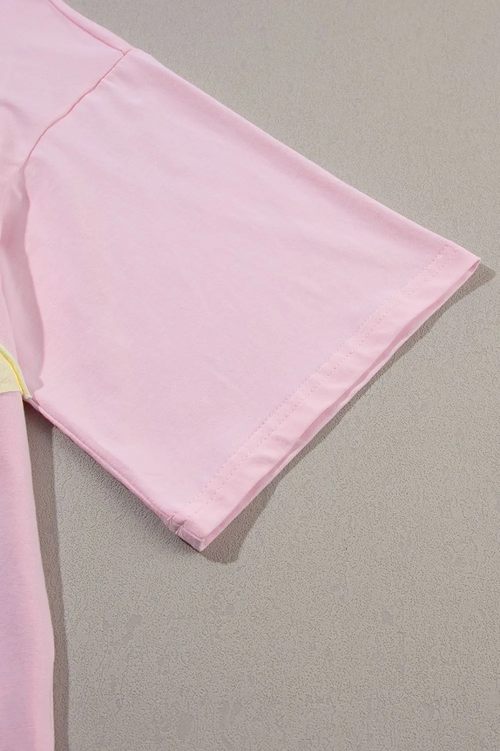 Color Block Star Patched Oversized T-Shirt, image 6