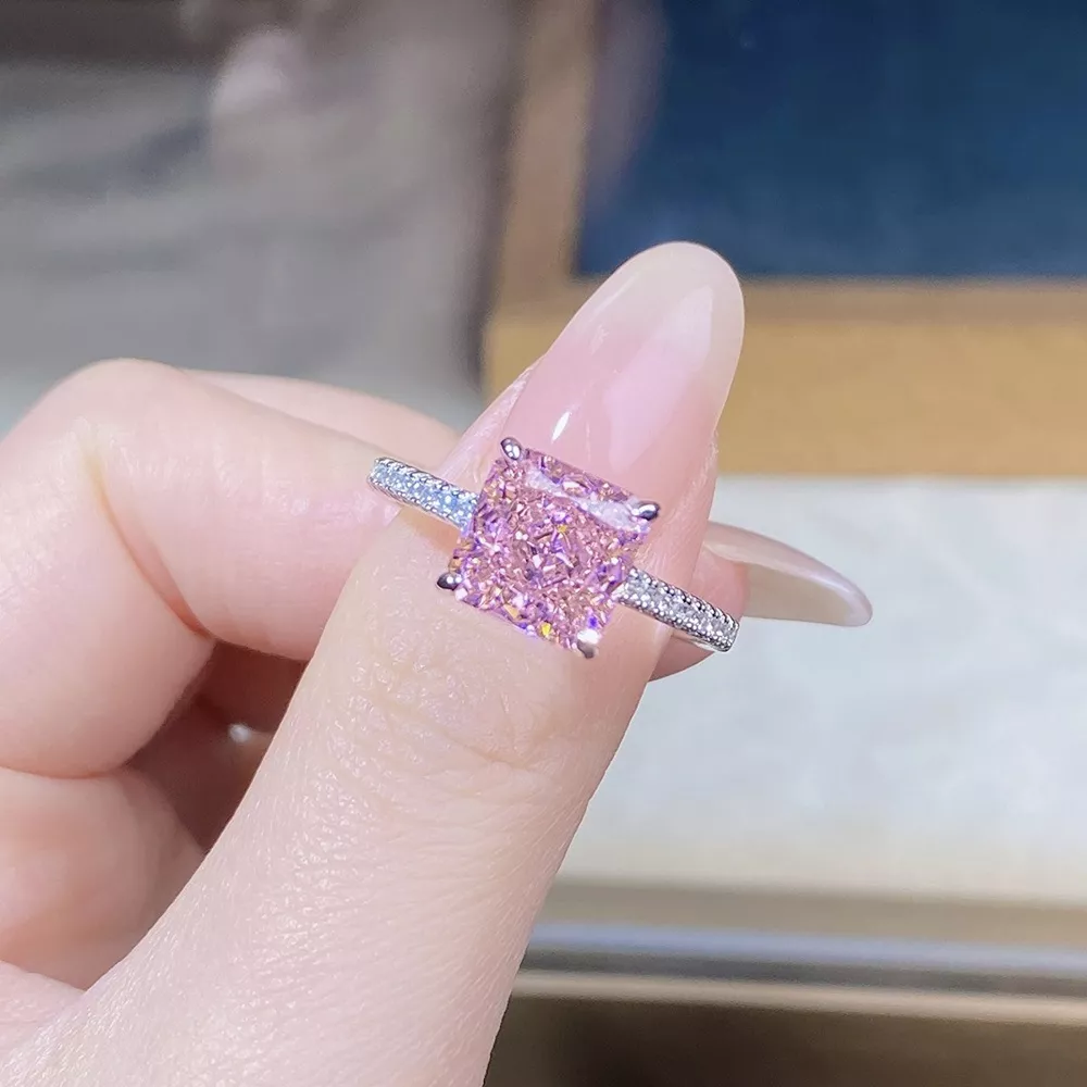 925 Sterling Silver Zircon Square Ring, image 9