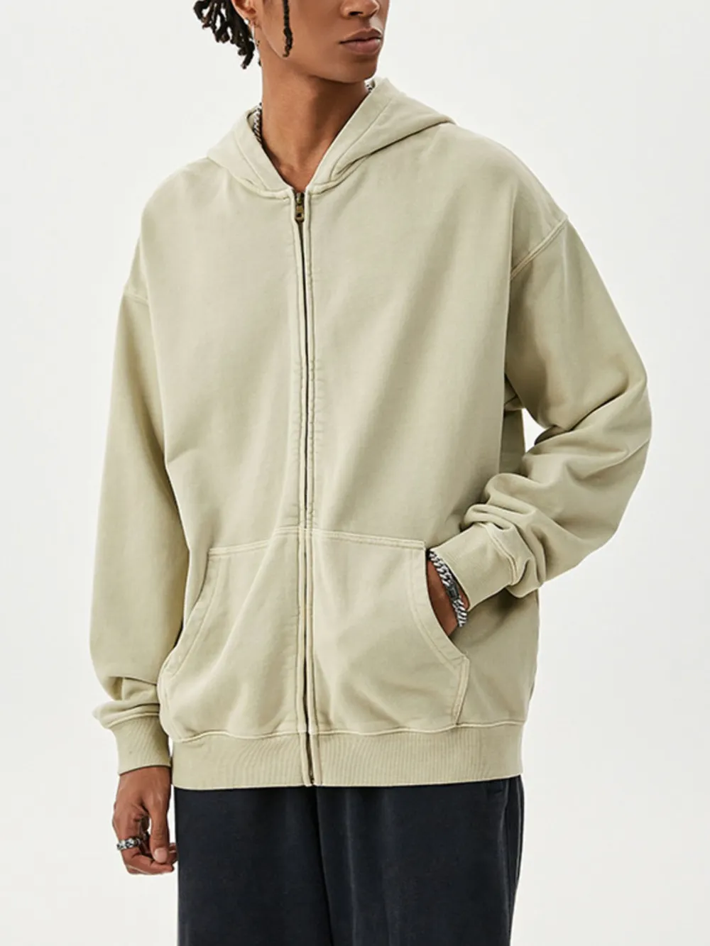 Men's Zip Up Long Sleeve Hoodie, image 5