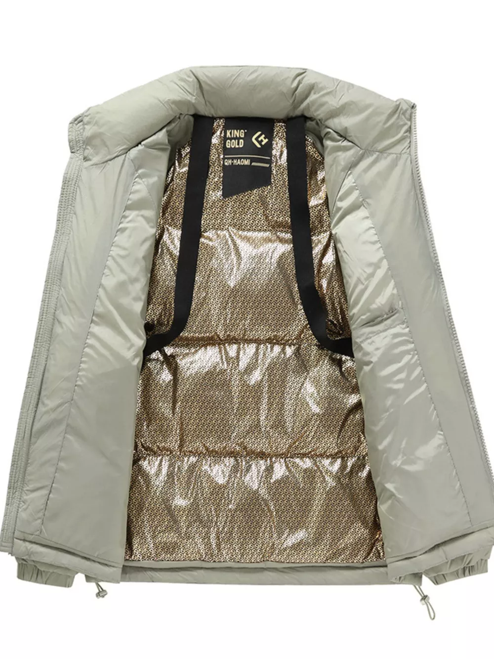 Men's Plus Size Zip Up Padded Puffer Jacket, image 3