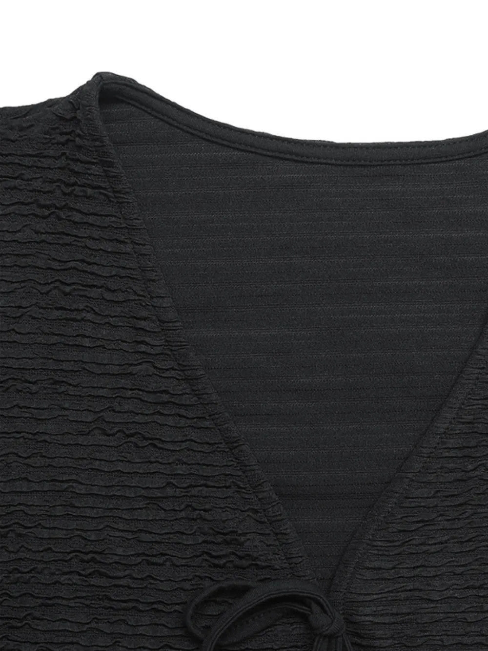 Tie Front V-Neck Blouse, image 2