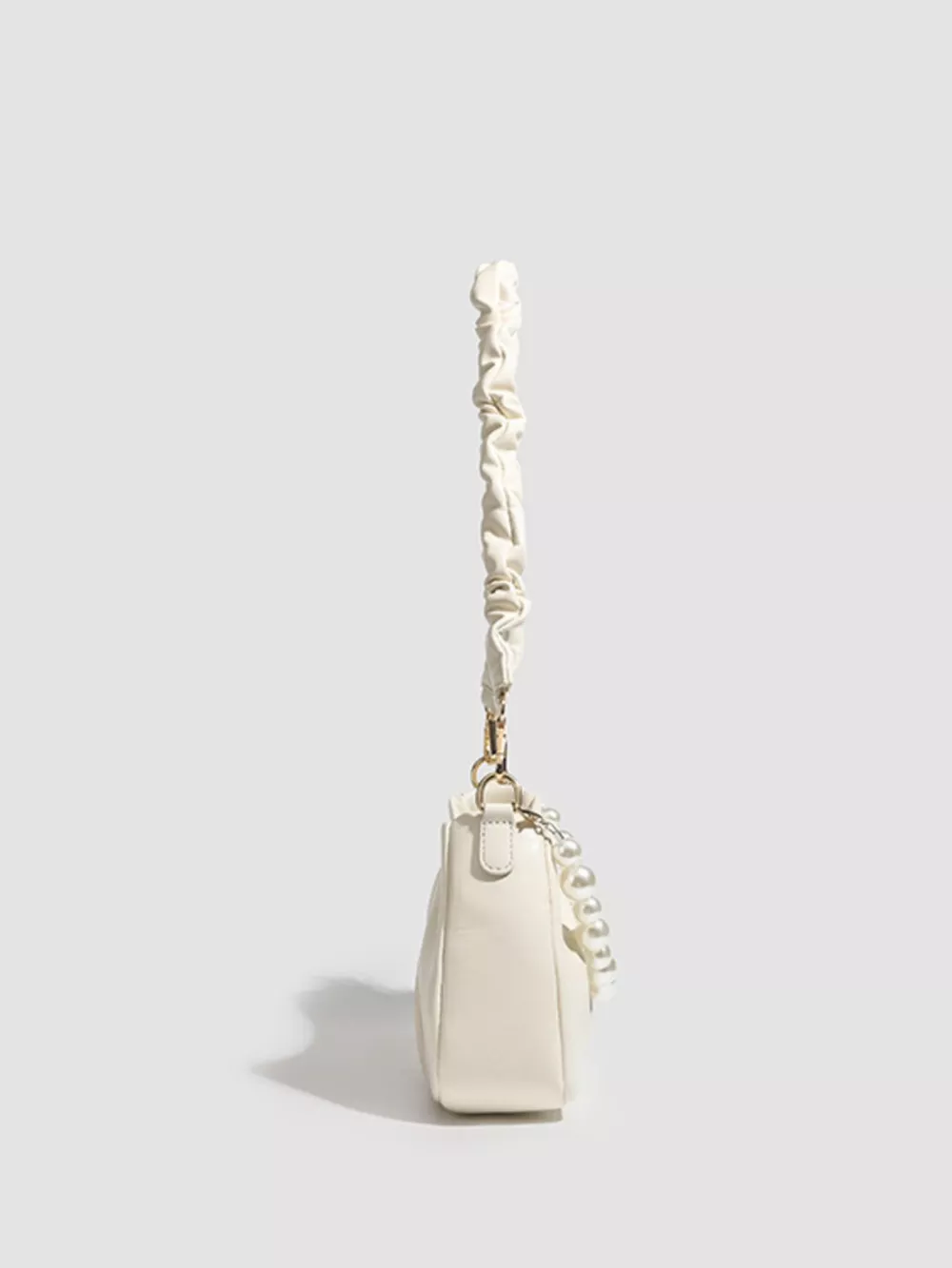 Ruched Handle Pearl Decor Crossbody Bag, image 6