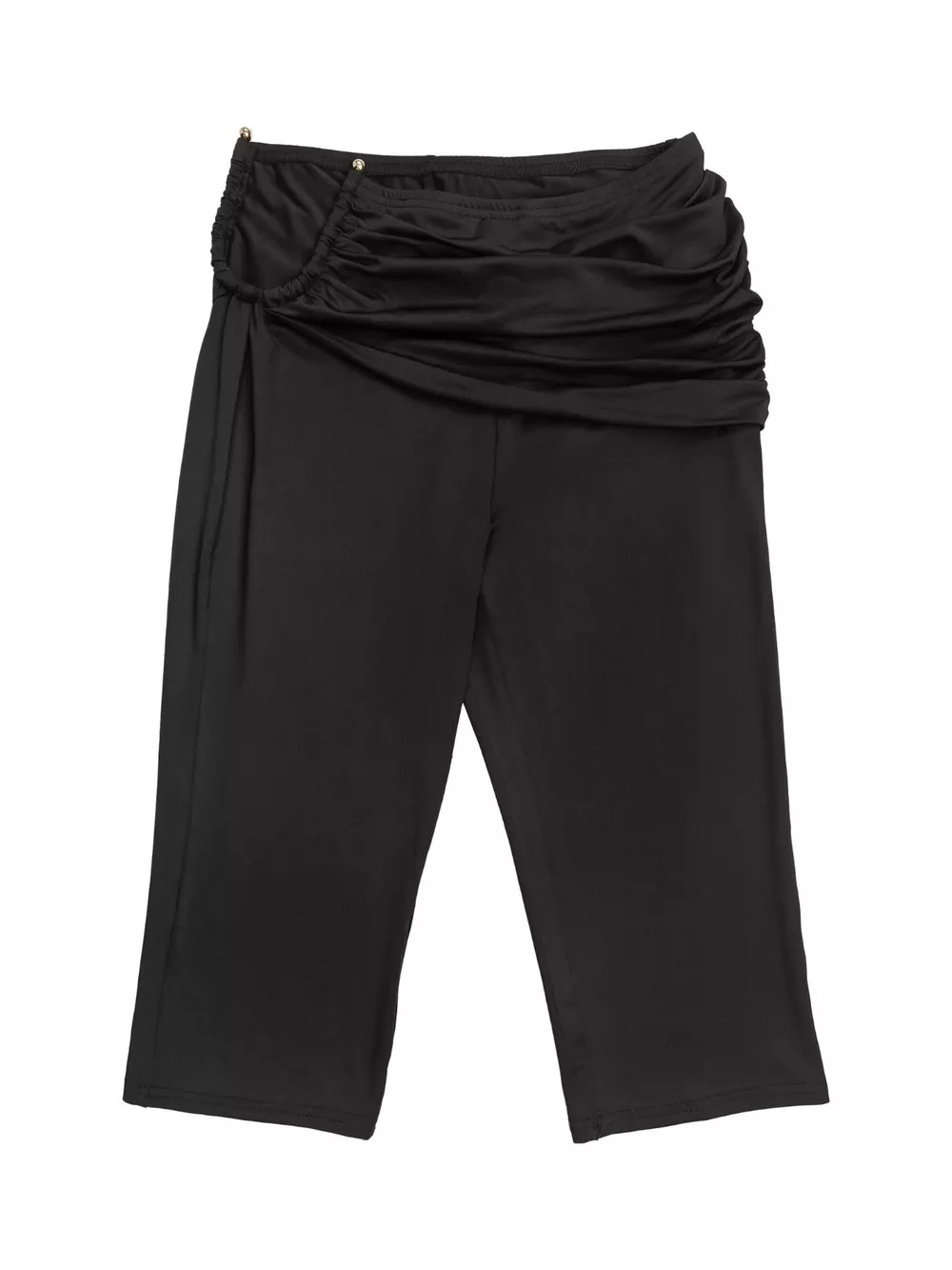 Halter Neck Twist Top and High-Waisted Ruched Capris Set, image 11