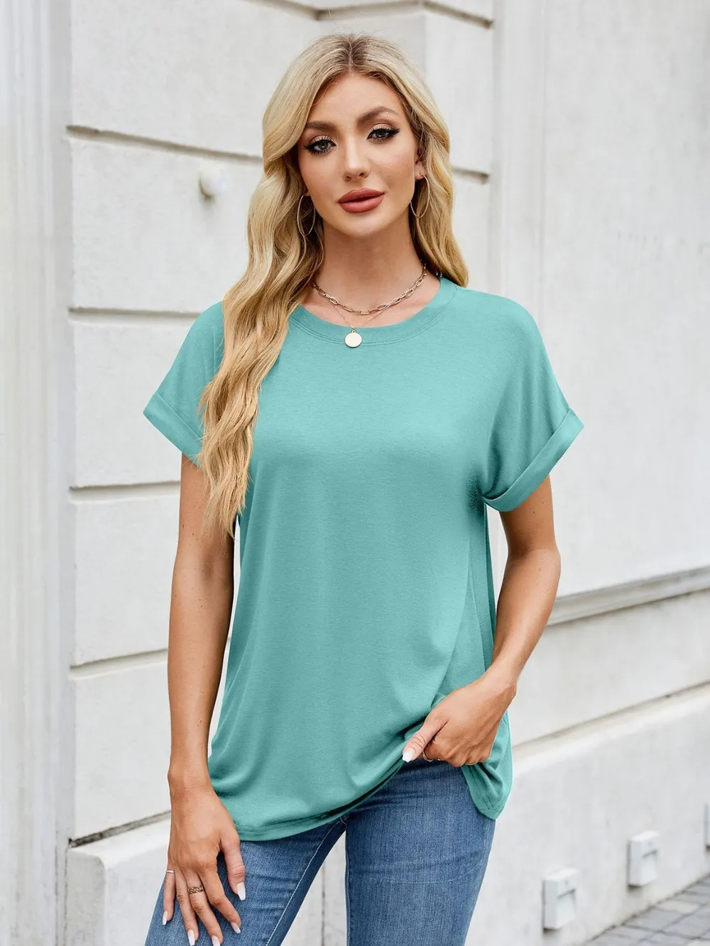 Round Neck Short Sleeve T-Shirt, image 7