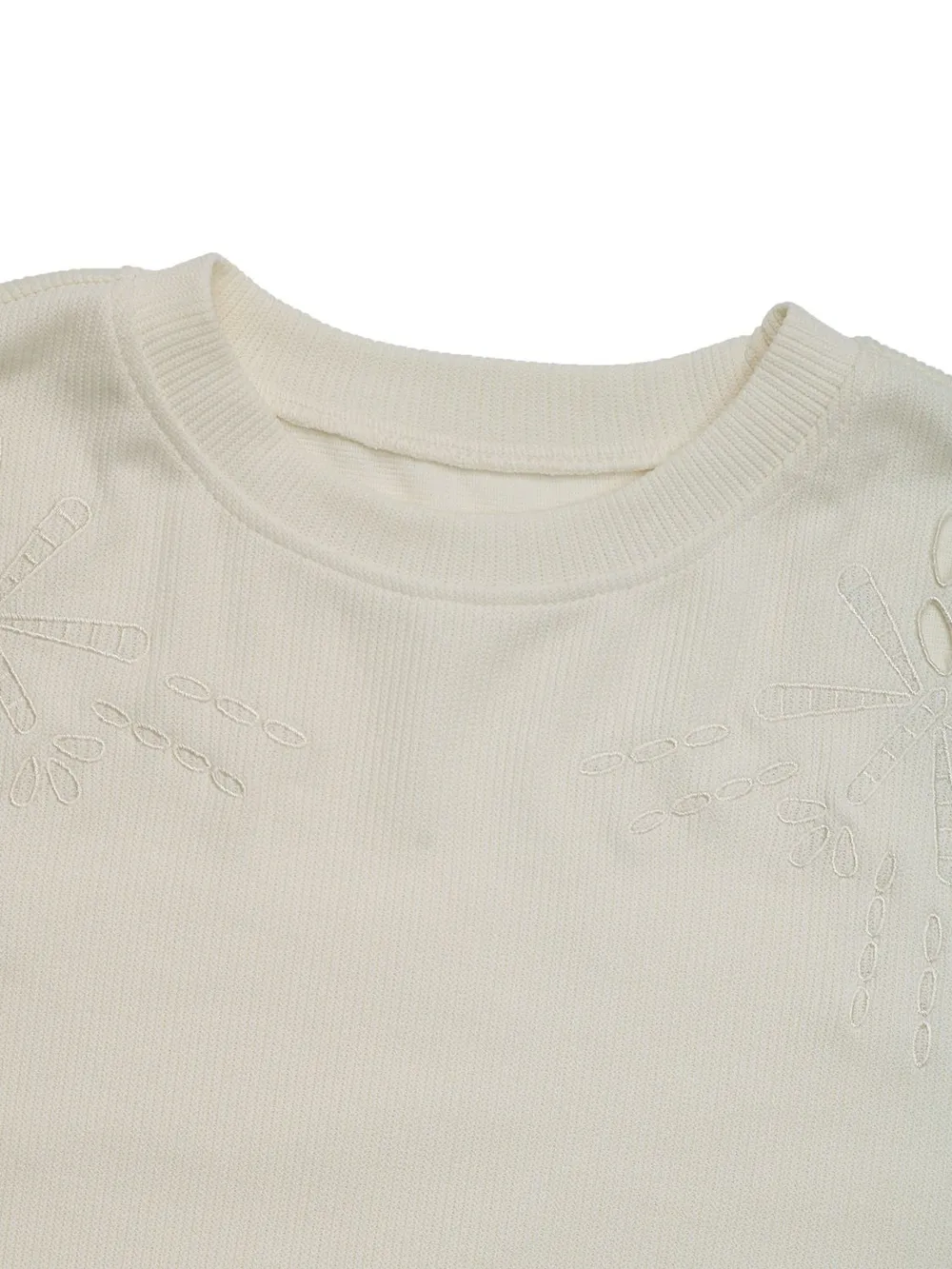 Cutout Round Neck Long Sleeve Sweatshirt, image 3