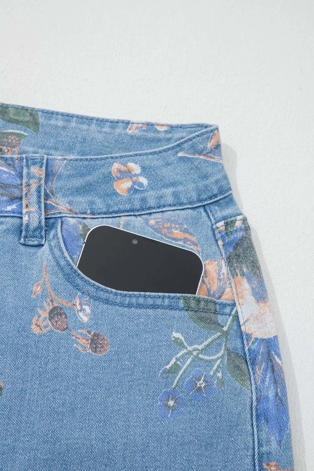 Floral Print Wide-Leg Jeans, image 9
