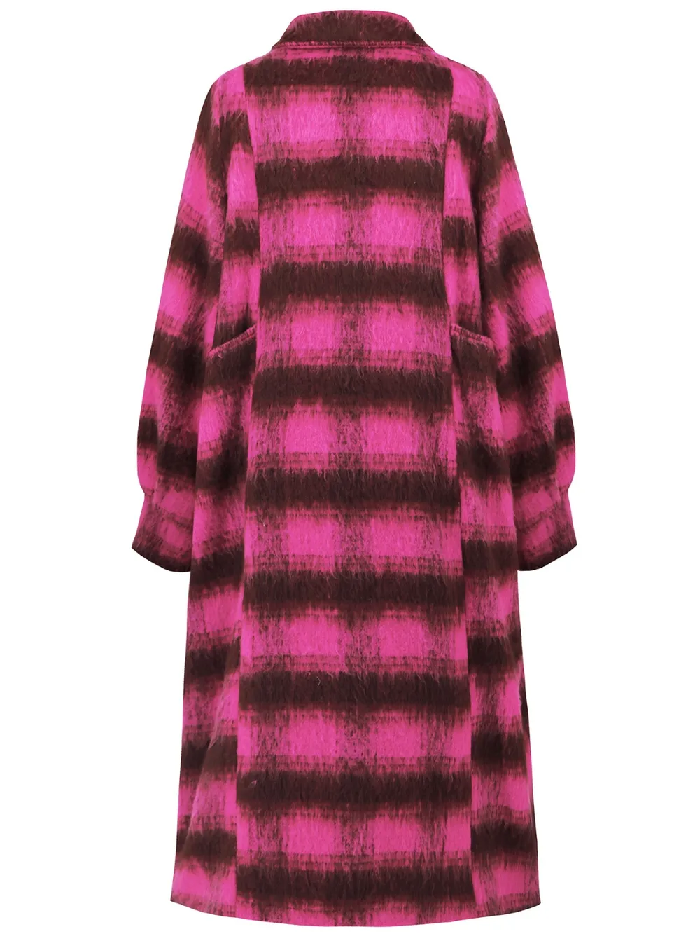Contrast Double-Breasted Long Sleeve Longline Coat, image 14