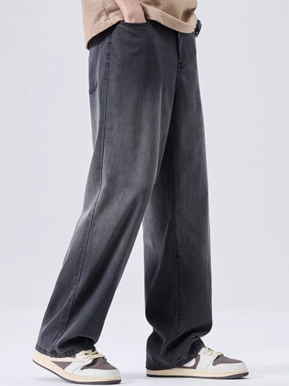 Men's Vintage Washed Straight Fit Pants, image 3