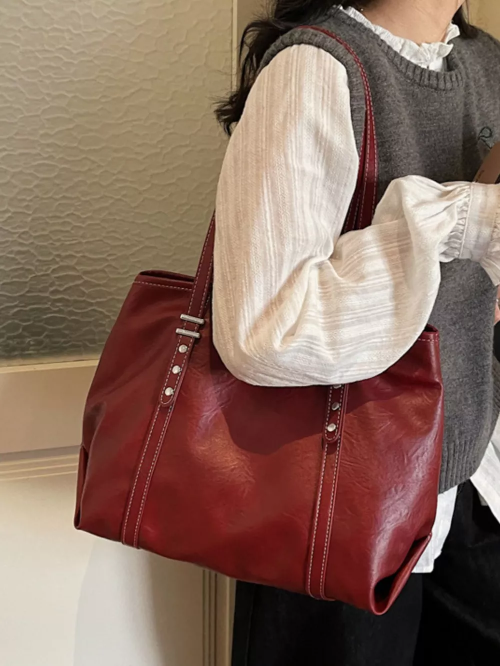 Vintage Style Large Capacity Tote Bag, image 5