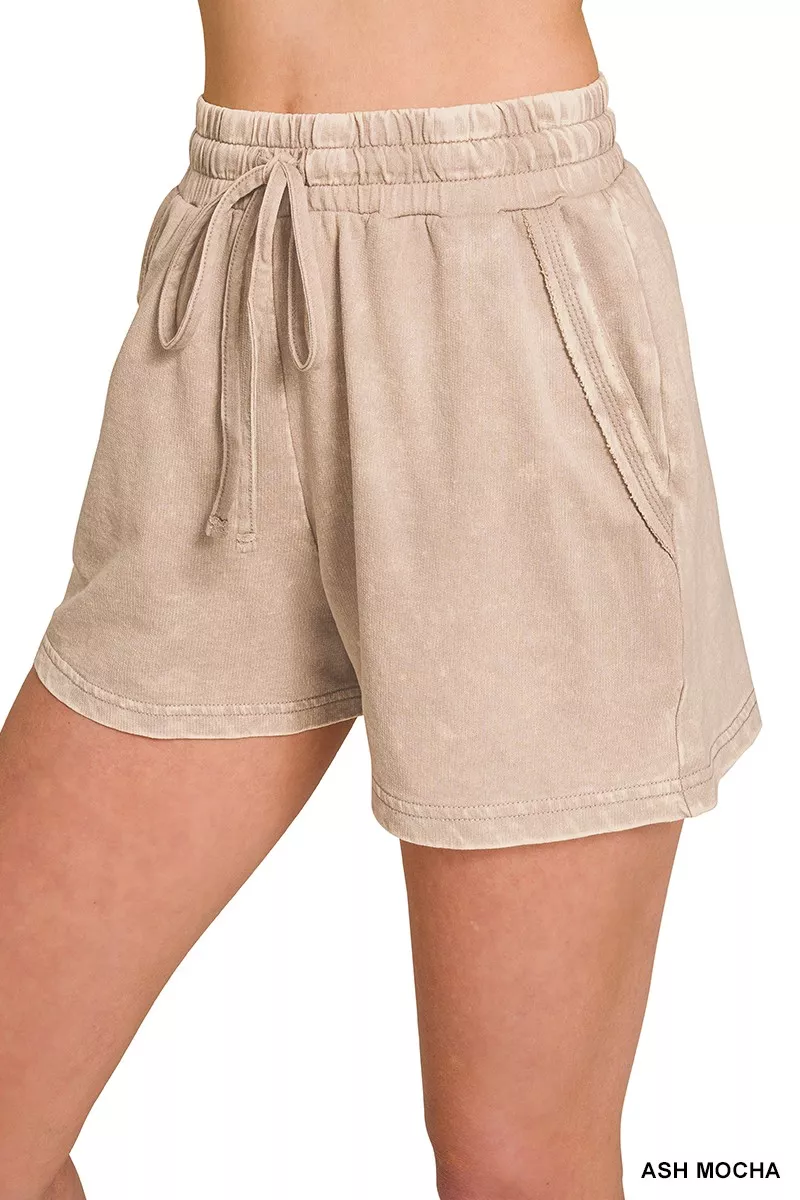 French Terry Acid Washed Relaxed Top & Short Set, image 11