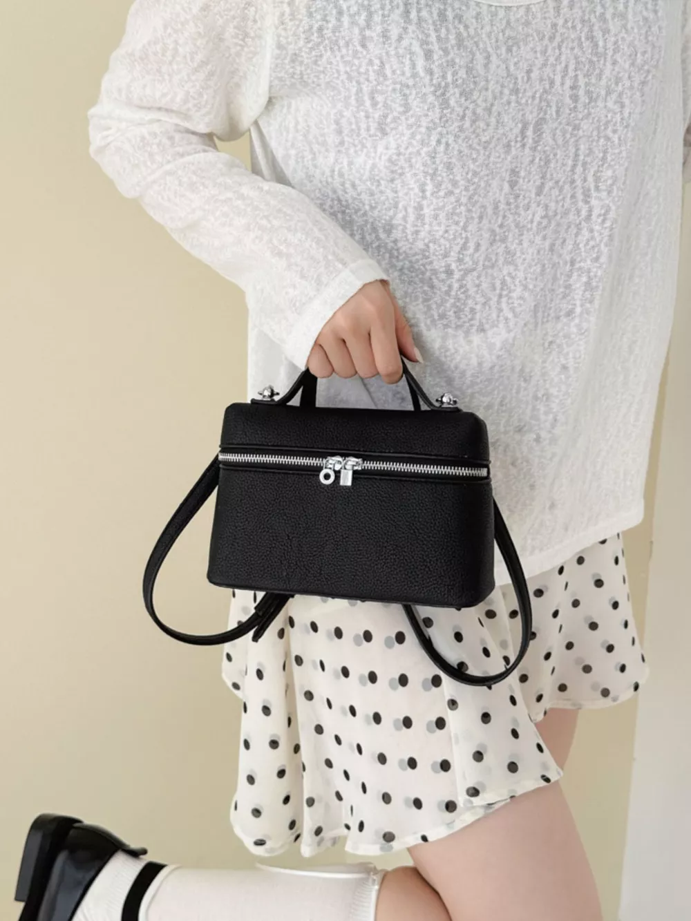 Textured Zipper Crossbody Bag, image 4
