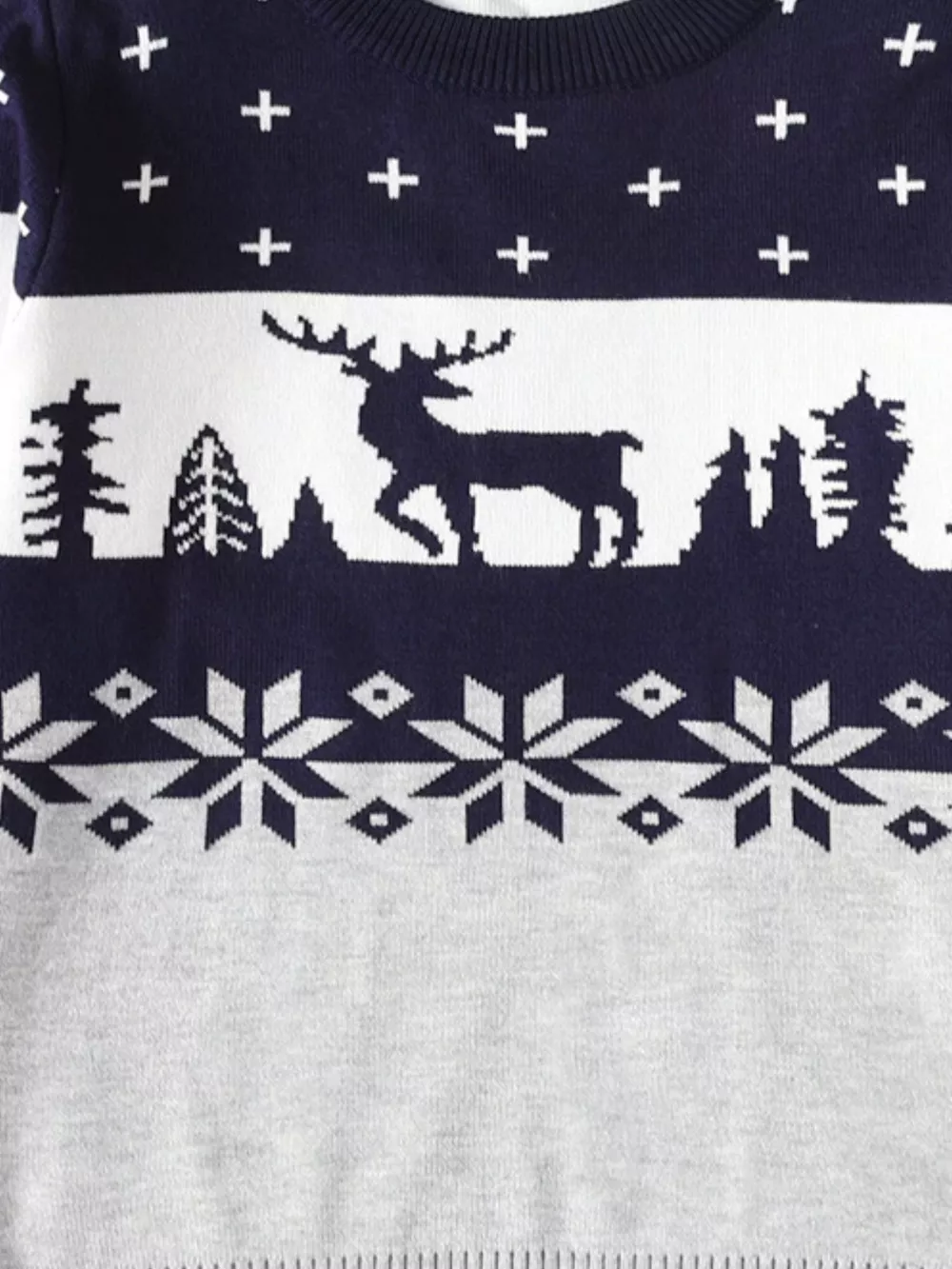 Children's Christmas Reindeer Pattern Knit Sweater, image 4