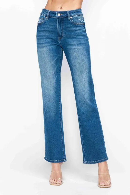 Full Size Cat's Whiskers High Rise Straight Jeans, image 7