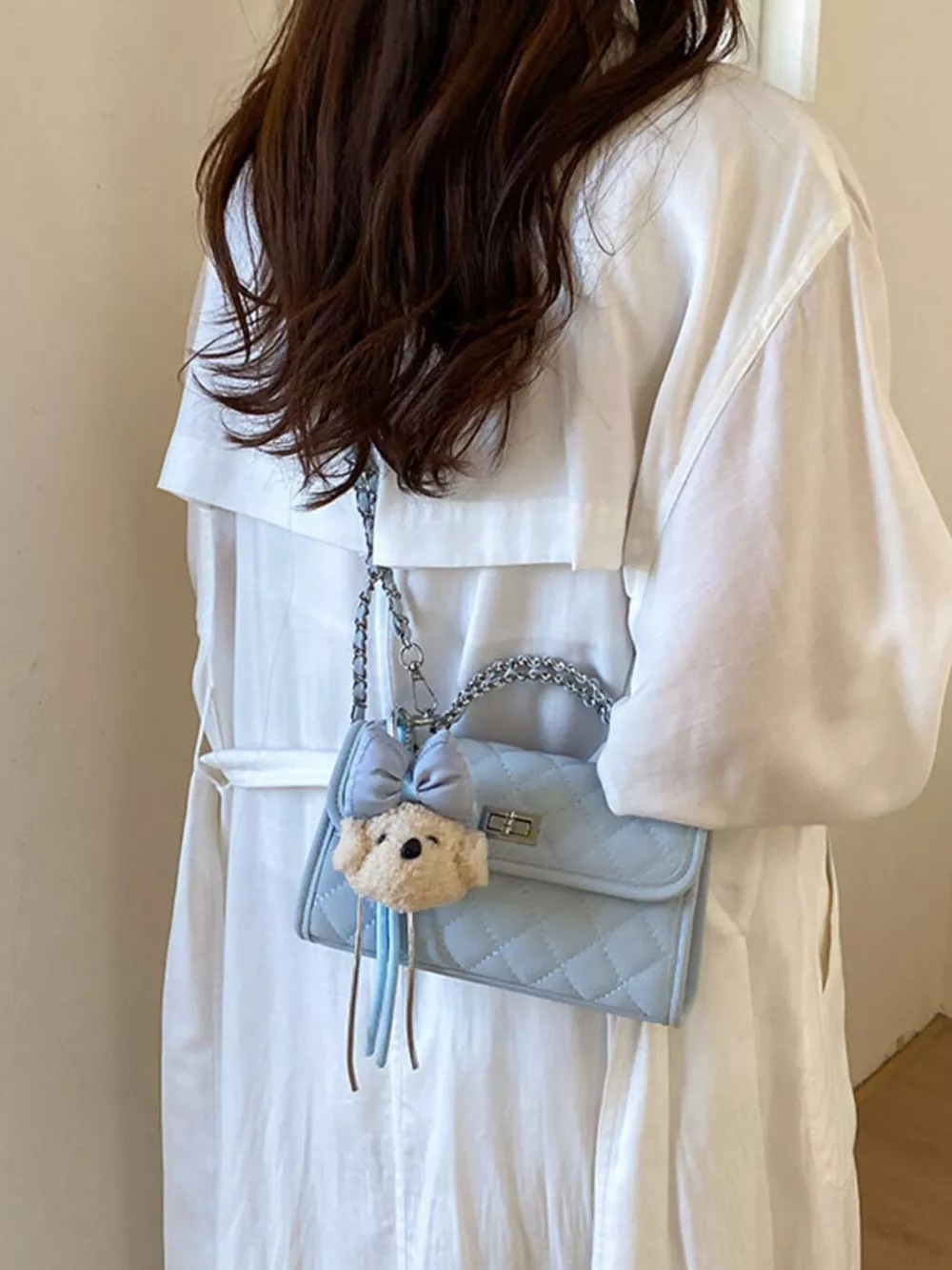 Quilted Chain Crossbody Bag, image 5