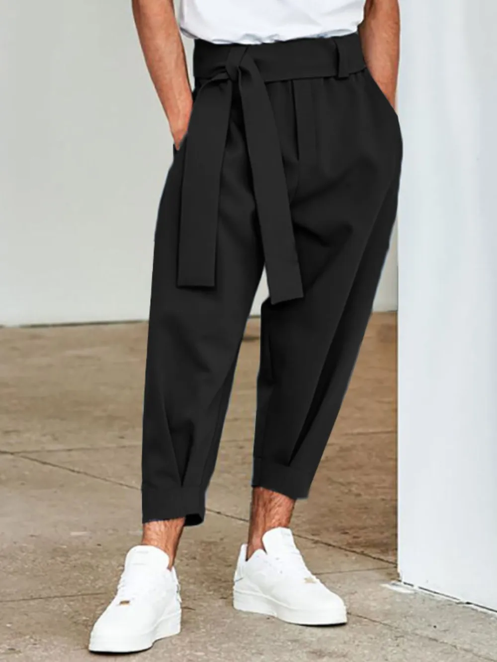 Men's Full Size Mid Rise Cropped Pants Plus Size, image 5