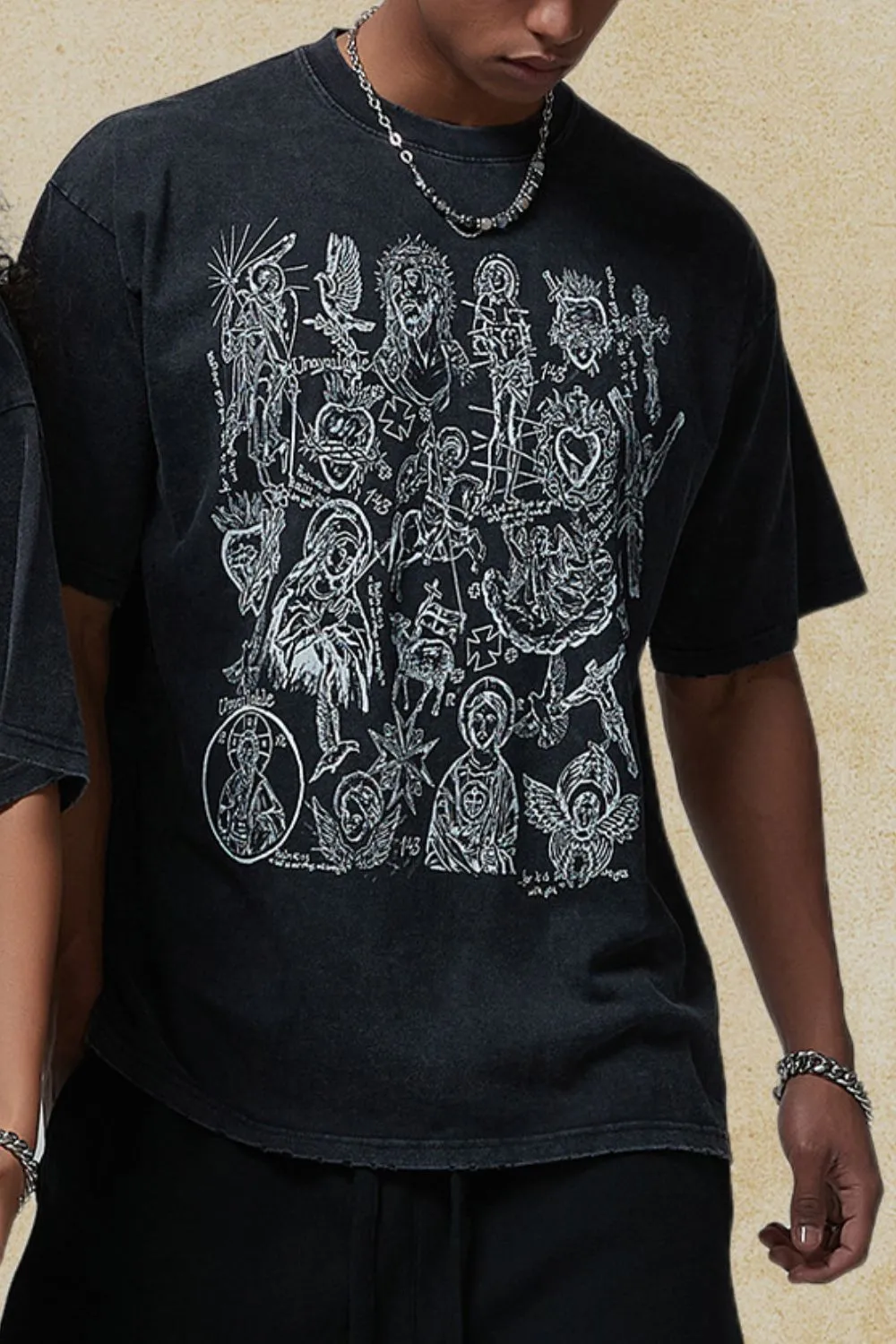 Men's Graphic Round Neck Half Sleeve T-Shirt, image 3