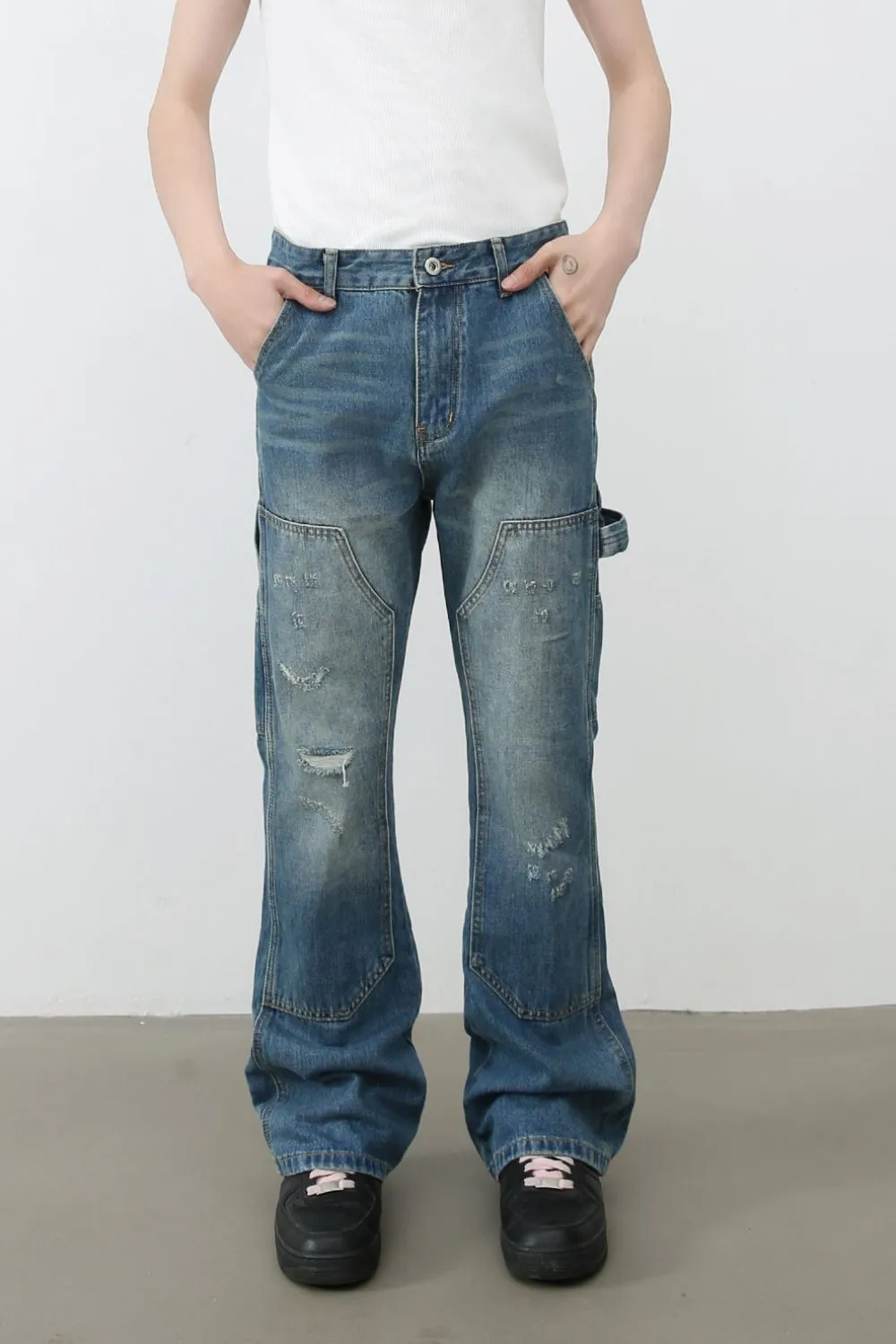 Men's Distressed Baggy Jeans, image 3