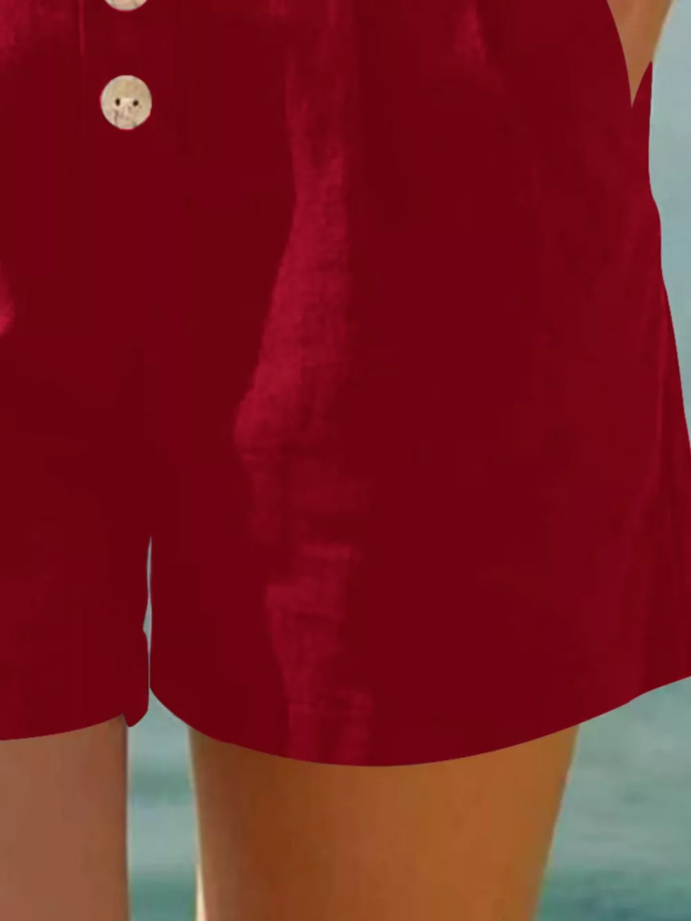 Button Fly High Waist Shorts, image 9