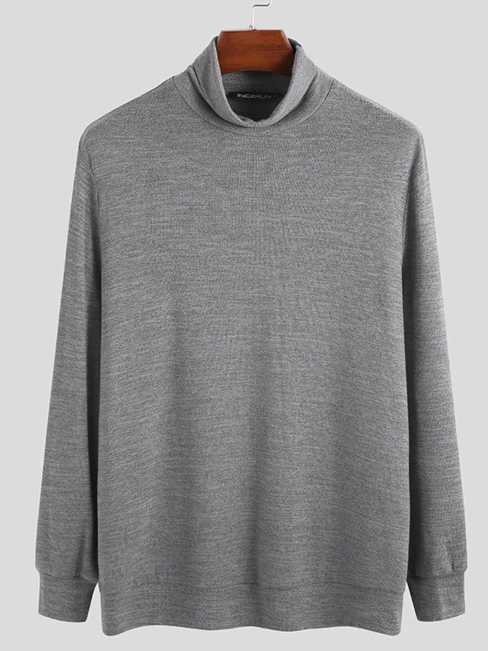 Men's Full Size Turtleneck Long Sleeve Top Plus Size, image 2